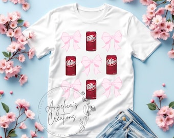 Diet Dr Pepper/Pink bow Coquette/Diet Dr Pepper Lovers/Girly Designs/ Soda Lovers/Png/Digital Download/