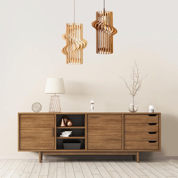 Art deco lamp, Wood lamp, Wood lamp shade, Hanging lamp, Pendant light, Ceiling lamp, Scandinavian lamp, Geometric lamp, Modern lamp Screw
