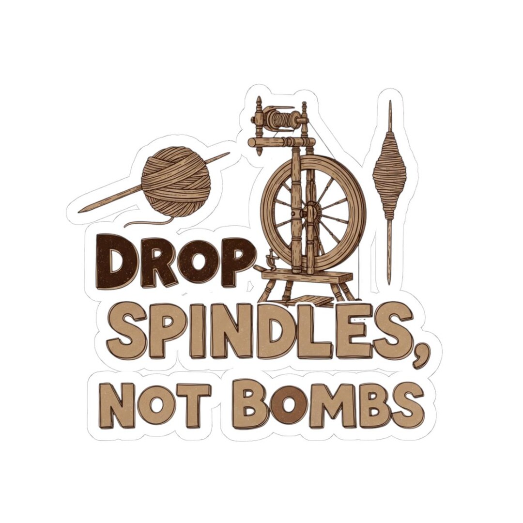 Drop Spindle Stickers, Fiber Art Lover Gift, Weaving Loom Decals, Yarn ...