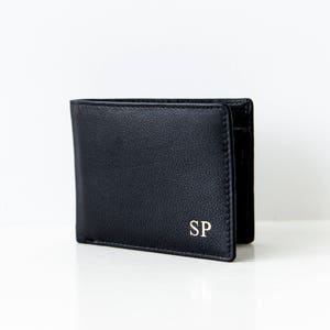 Mens Monogrammed Leather Wallet image 2