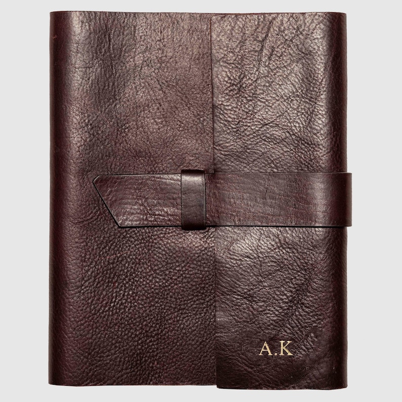 A5 Monogram leather journal image 2