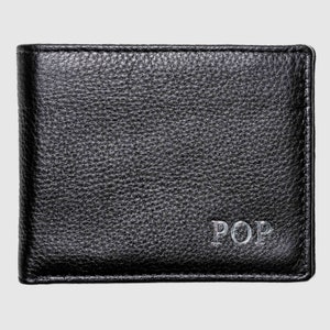 Mens Monogrammed Leather Wallet image 8