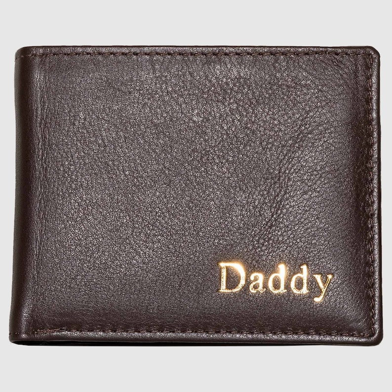 Mens Monogrammed Leather Wallet image 6