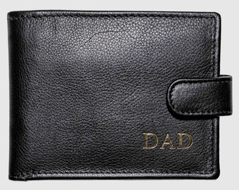 Mens Monogrammed Leather Clip Wallet