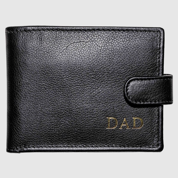 Mens Monogrammed Leather Clip Wallet