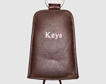 Porte-clés en cuir Monogram