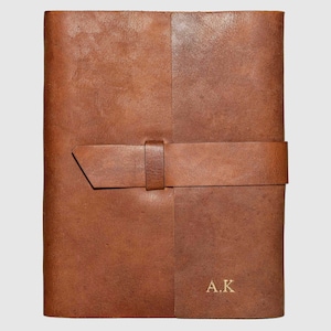 A5 Monogram leather journal