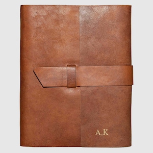 A5 Monogram leather journal image 1