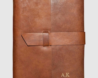 A5 Monogram leather journal