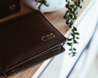 Mens Monogrammed Leather Wallet