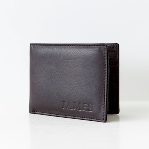 Mens Monogrammed Leather Wallet image 3