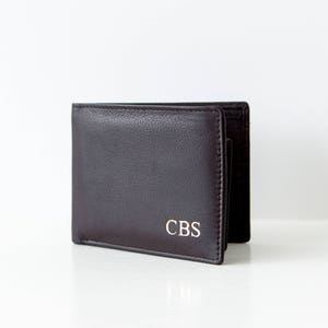 Mens Monogrammed Leather Wallet image 4