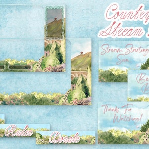 Countryside Stream Package - Twitch Overlays and Scenes - Stream Starting, Be Right Back, Thanks For Watching
