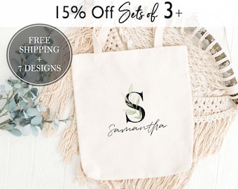 Custom Beach Bag For Her Personalized Tote Bag For Women Cotton Tote Bag Party Favors Bags Personalized Monogram Tote Bag Cool Gift Idea