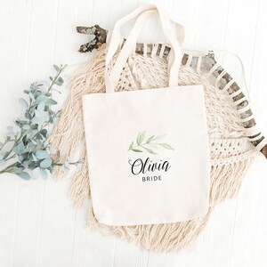 Cotton Bridal Tote Bag Engagement Gift Bridal Shower Gift Bride Gift Bride Tote Bride Bag Wedding Day Tote for Bride Bachelorette Party Gift