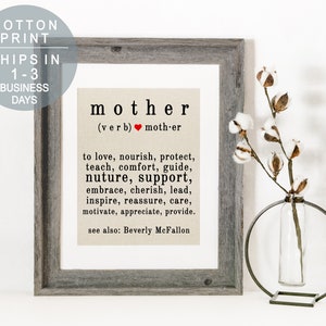 Personalized Mother Day Gift from Son Gift for Mom Gift Wall Decor From Daughter Mother Day Gift Sign Definition of a Mother Birthday Gift