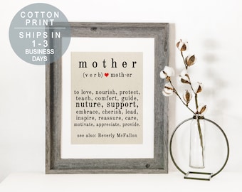 Personalized Mother Day Gift from Son Gift for Mom Gift Wall Decor From Daughter Mother Day Gift Sign Definition of a Mother Birthday Gift