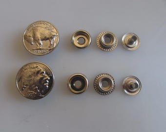 Buffalo/ Indiana coin press snaps - Sizes 18MM, 23MM