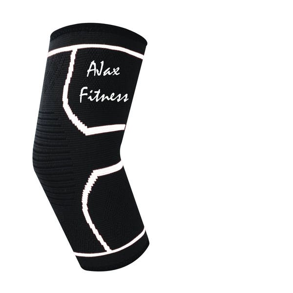 AJax Fitness Compression Elbow Sleeve | Improve Circulation | Protection | Moderate Body Temp | Arthritis Tendonitis Joint Pain Relief