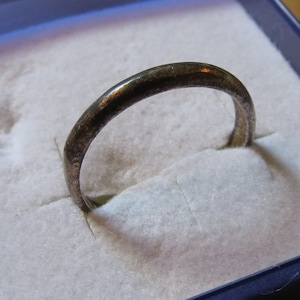 Vintage Sterling Silver Band - circa 1980s Chapal-Zenray Inc Ring NF 925 - size 4 or 4.5 Thin Smooth