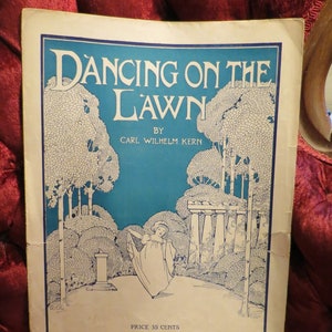 Antique Sheet Music - Dancing on the Lawn c1914 *RARE*