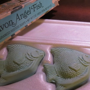 Vintage NIB NOS Avon Angel Fish Hostess Soaps circa 1970s