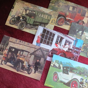 Vintage Set of Six (6) Ford Automobile Postcards circa 1960s Antique Car Images Unused