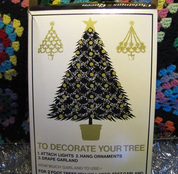 Vintage Silver White Tinsel Christmas Tree Garland 25 Ft Etsy