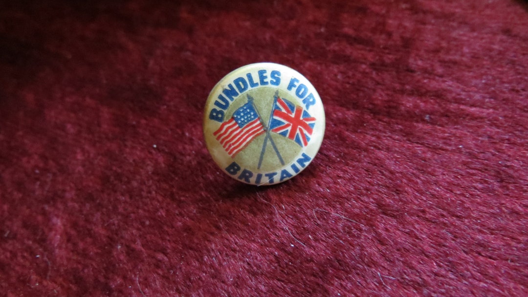 Vintage WWII Bundles for Britain Pinback Circa 1940s World War II - Etsy