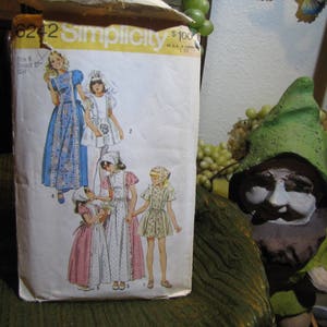 Vintage Children&#39;s Wedding Junior Bride&#39;s Maid Prairie Clothing Pattern by Simplicity #6242 Size 8 Chest 27&quot; Cut and Complete circa 1974