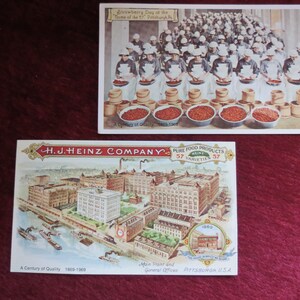 Vintage Set of Two (2) Postcards Product Brand Advertising circa 1960s Unused Heinz