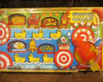 Vintage 1976 Tomy Pocket Shooting Gallery Game Handheld - Etsy