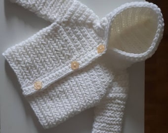 Manteau bebe et enfant, en merino, toutes tailles de la naissance à 6 ans, couleur au choix, fait main sur commande