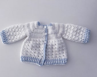 Magnifique brassière bébé et enfant, en merino,  toutes tailles de la naissance à 6 ans, couleur au choix, fait main sur commande