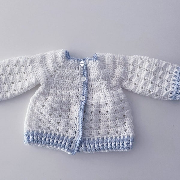 Magnifique brassière bébé et enfant, en merino,  toutes tailles de la naissance à 6 ans, couleur au choix, fait main sur commande