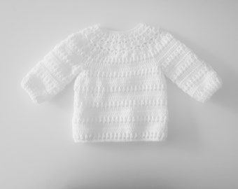 Refined baby and child sweater, in merino, all sizes from birth to 6 years old, color of your choice, handmade to order