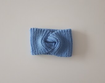 Magnifique bandeau twist, bébé et enfant, en merino,  de la taille naissance à 6 ans, couleur au choix, fait main sur commande