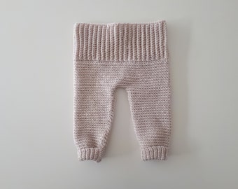 pantalon bébé en merino, idéal nouveau né, de la taille naissance à 2 ans, couleur au choix, fait main sur commande