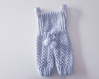 baby overalls, from size birth to 2 years, color of your choice, handmade to order