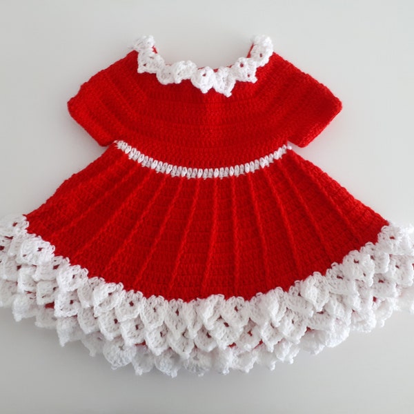 Magnifique robe de fête pour princesse, en merino, toutes tailles de la naissance à 6 ans, couleur au choix, fait main sur commande