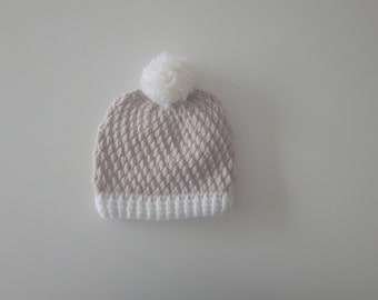 Stitch hat for baby and child, from birth size to 10 years, with or without pompom, color of your choice, handmade to order