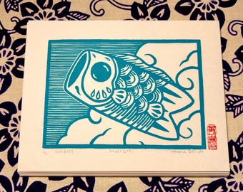 Koinobori // Engraving