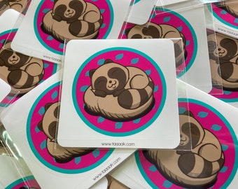 Sticker Sleeping Tanuki