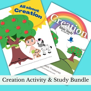 Druckbares Bibelarbeits- & Aktivitätsbuch-Bundle - Schöpfungsgeschichte