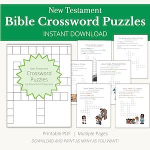 Printable Crossword Puzzle Activity Book - New Testament