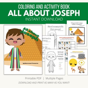 Printable Bible Coloring & Activity Book - All About Joseph