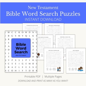 Word Search for Kids Printable - New Testament