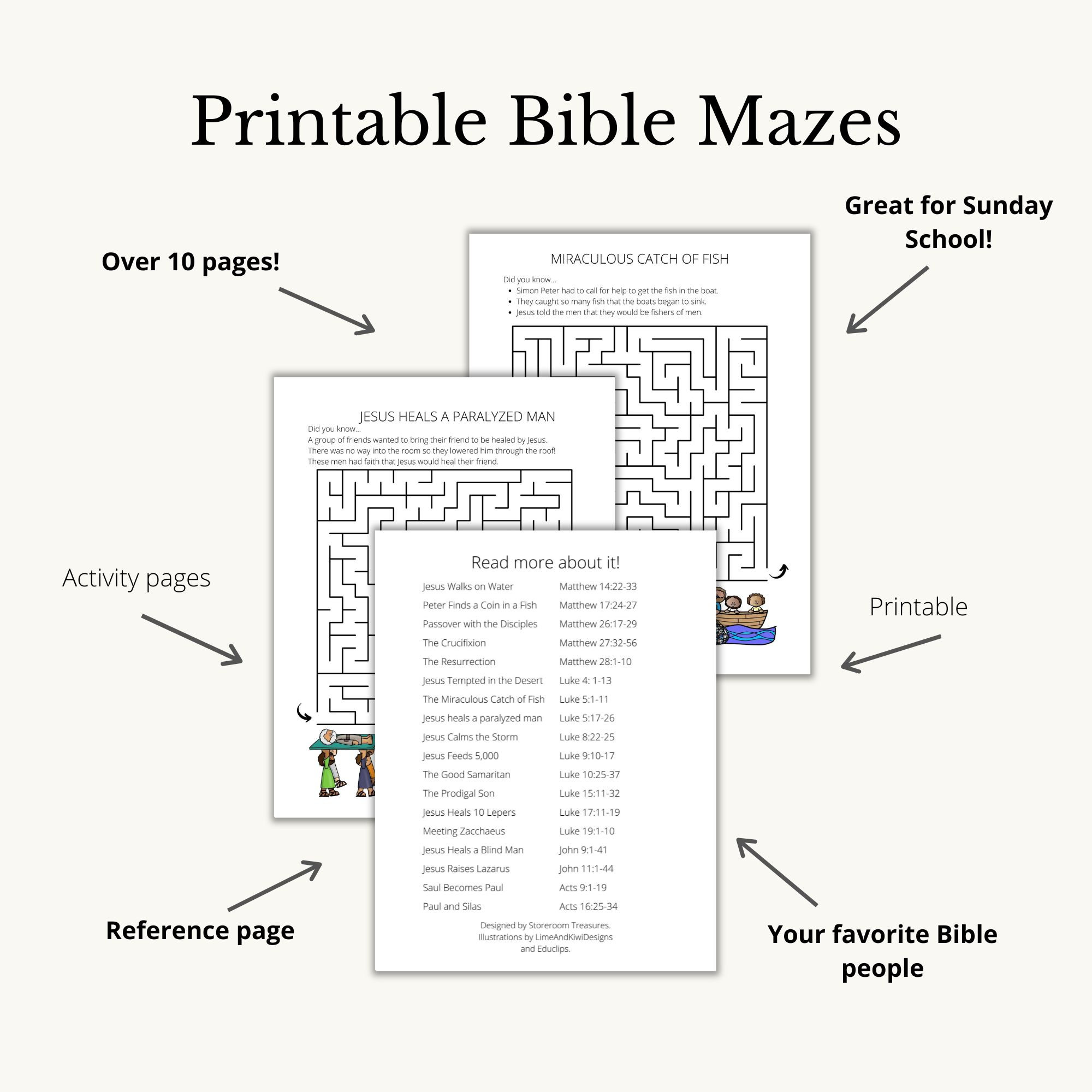 Printable Bible Mazes