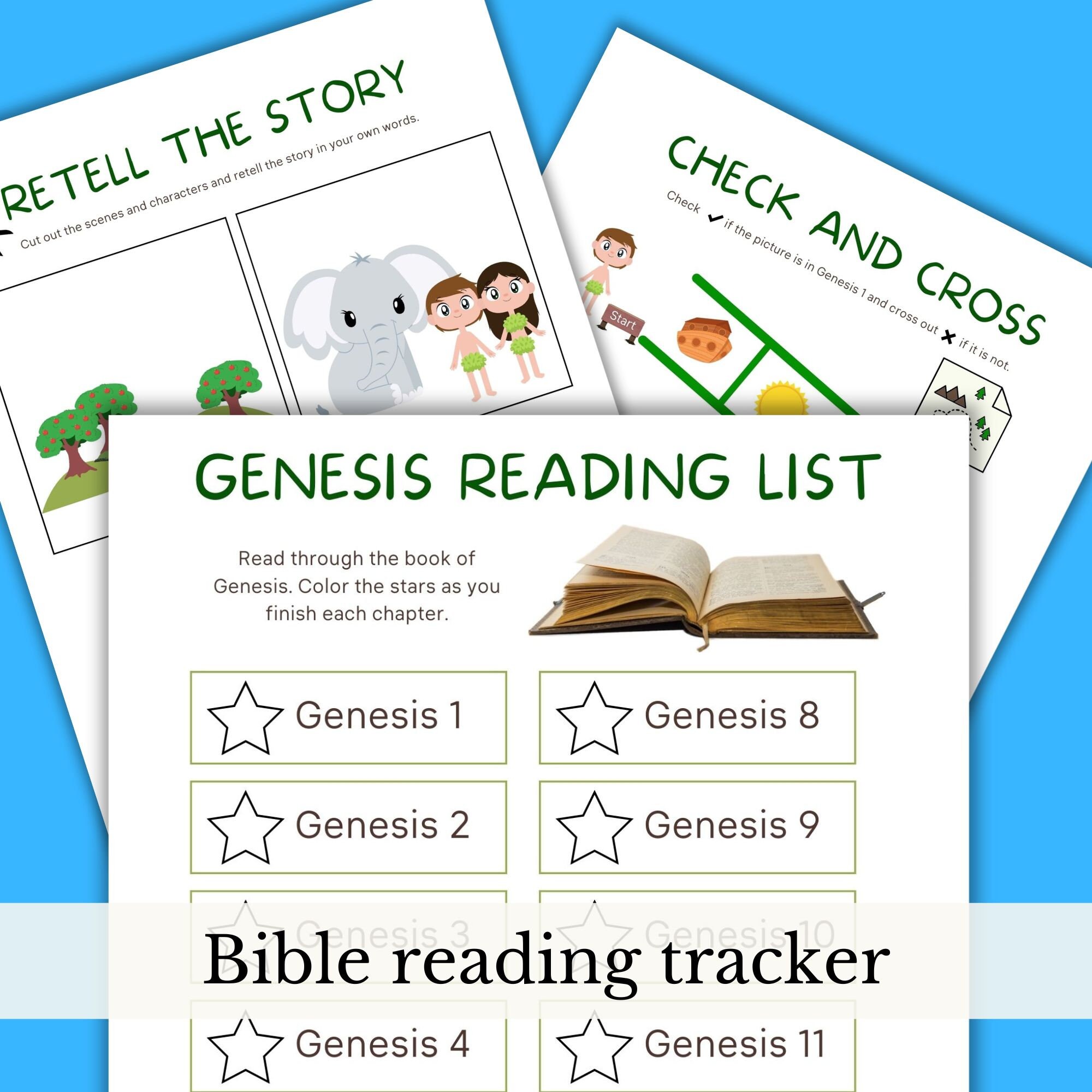Printable Bible Study &amp; Activity Book Bundle Story of - Etsy