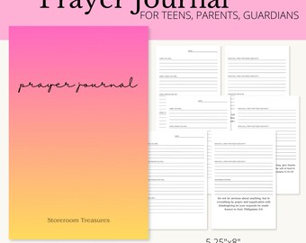 Prayer Journal for Teens, Parents, Guardians - Pink